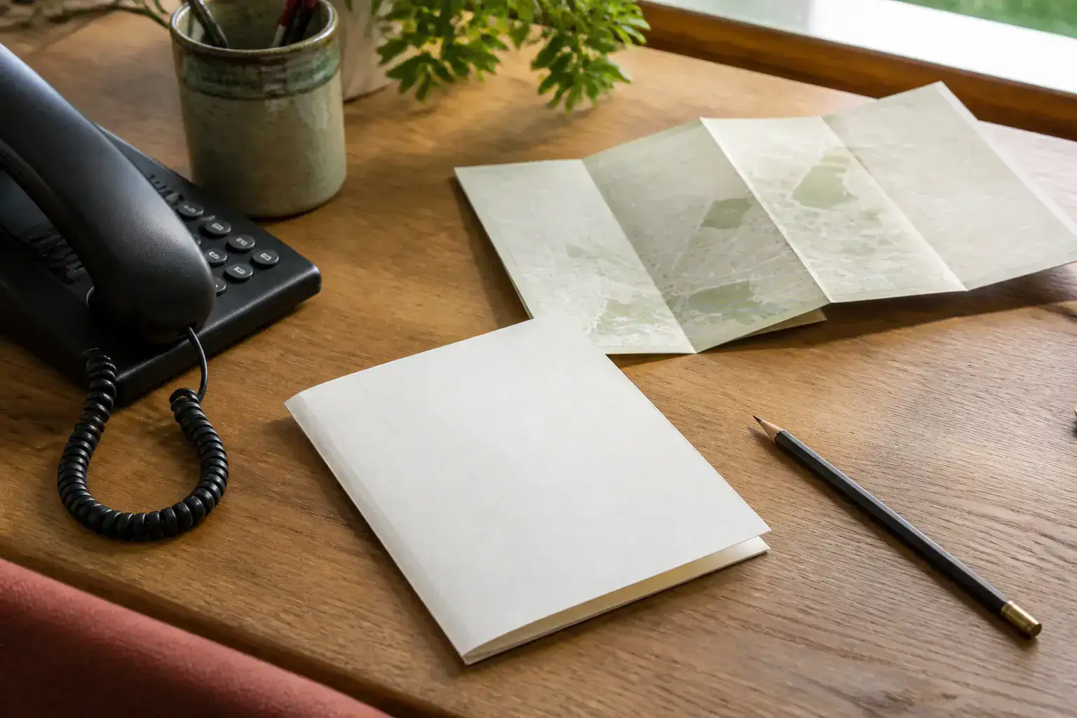 A handwritten source note beside a telephone and a farmers market map